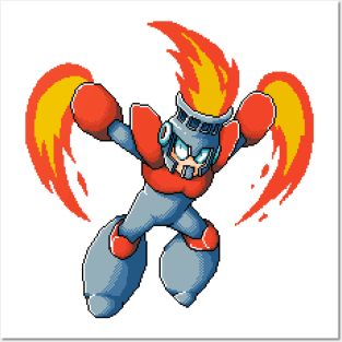 Pixelart Fireman Posters and Art
